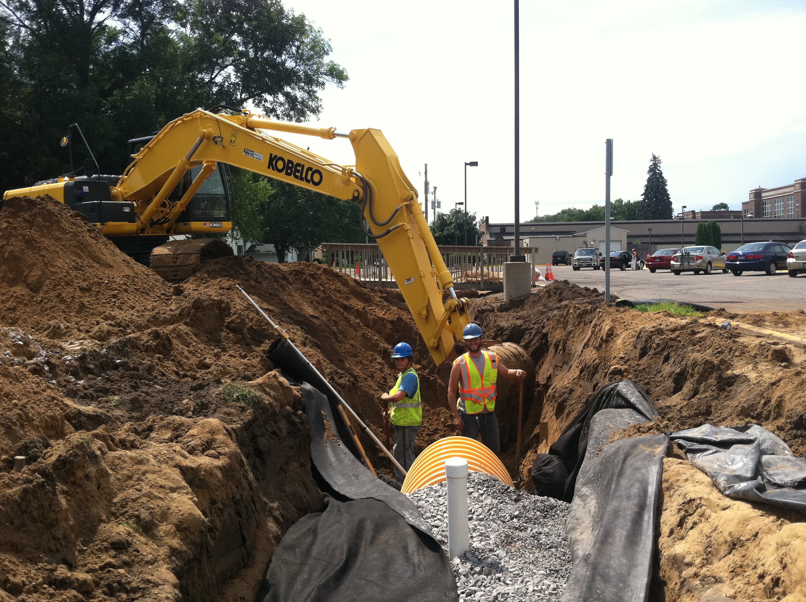 Image slide of Installation of underground storage chamber