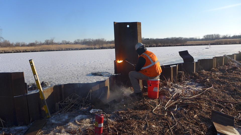 Image slide of Lambert Lake Pond renovation: 2021