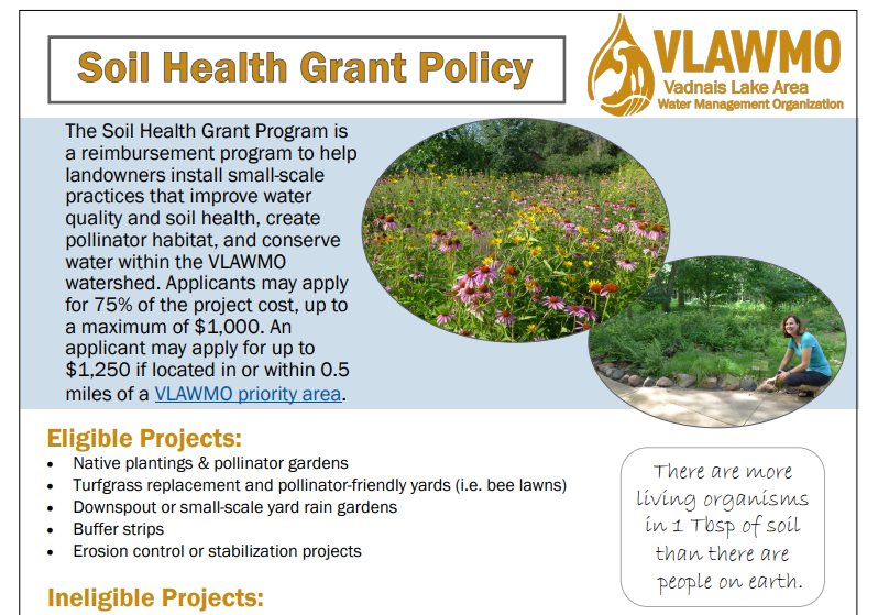 A view of the Soil Health Grant policy.