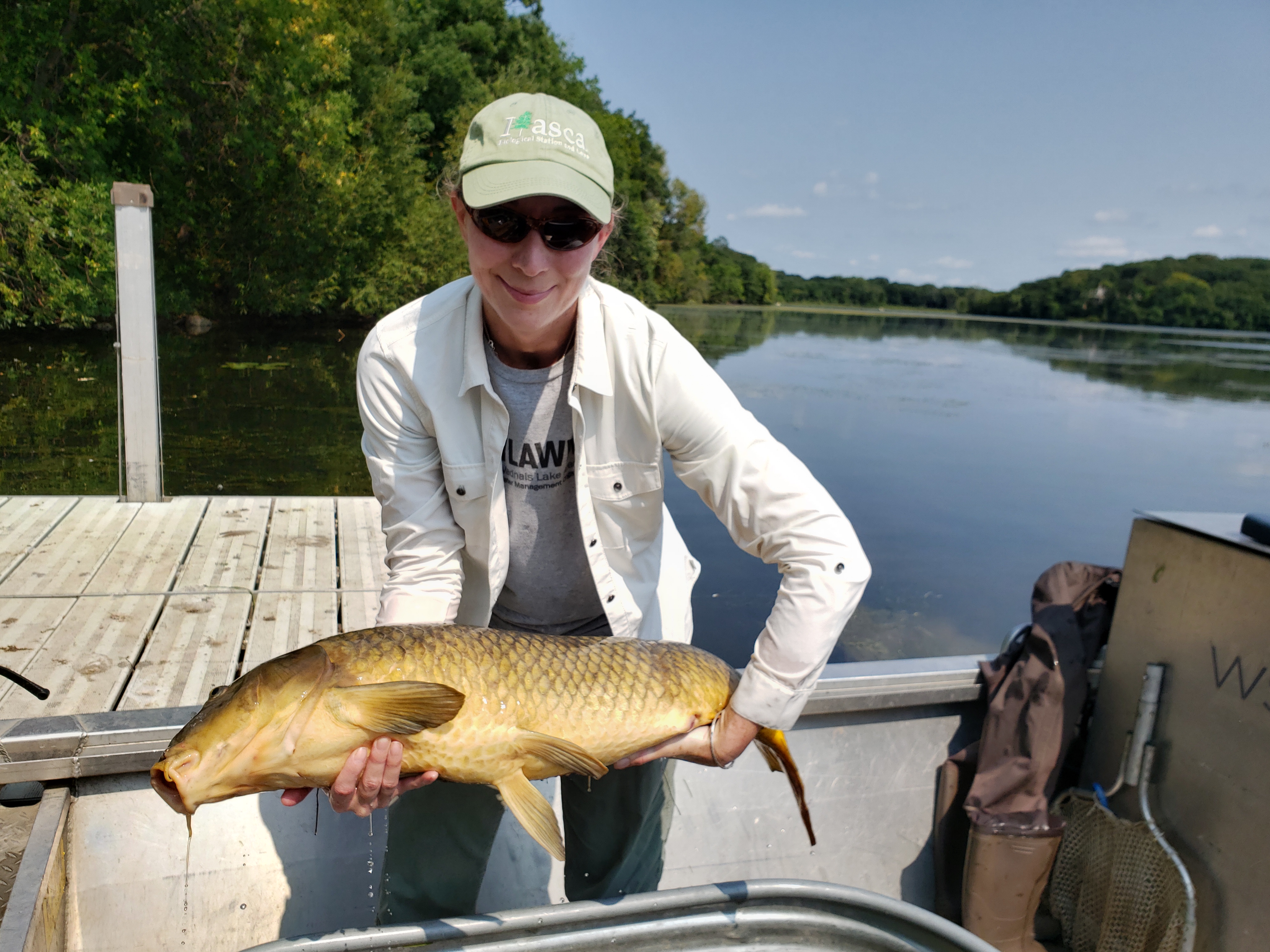 Image slide of VLAWMO staff at telemetry implanting in 2021. 
