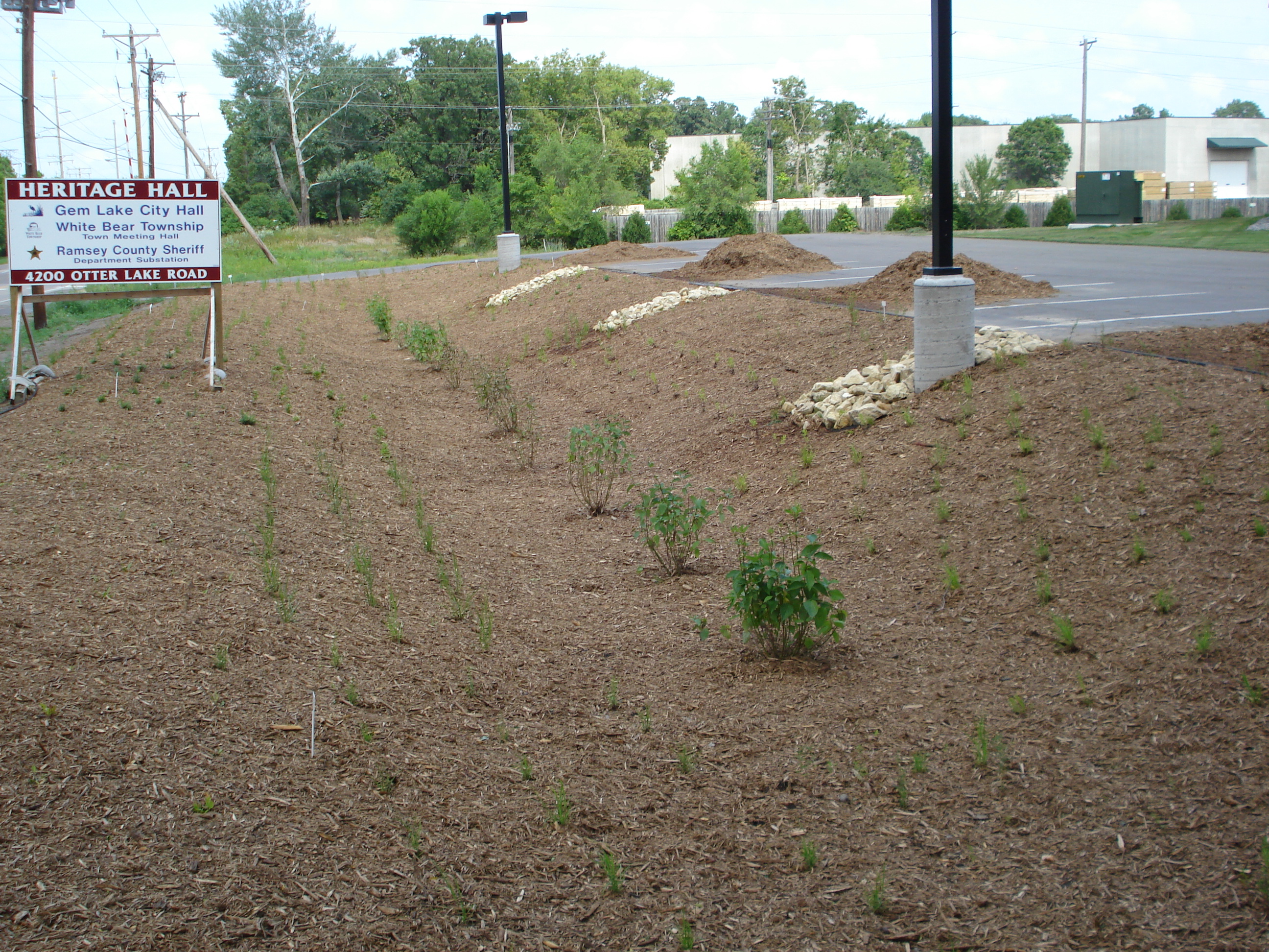 Image slide of Heritage Hall newly planted