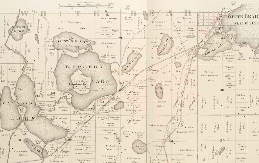 Image slide of Historic plats of Lambert Lake area: 1916