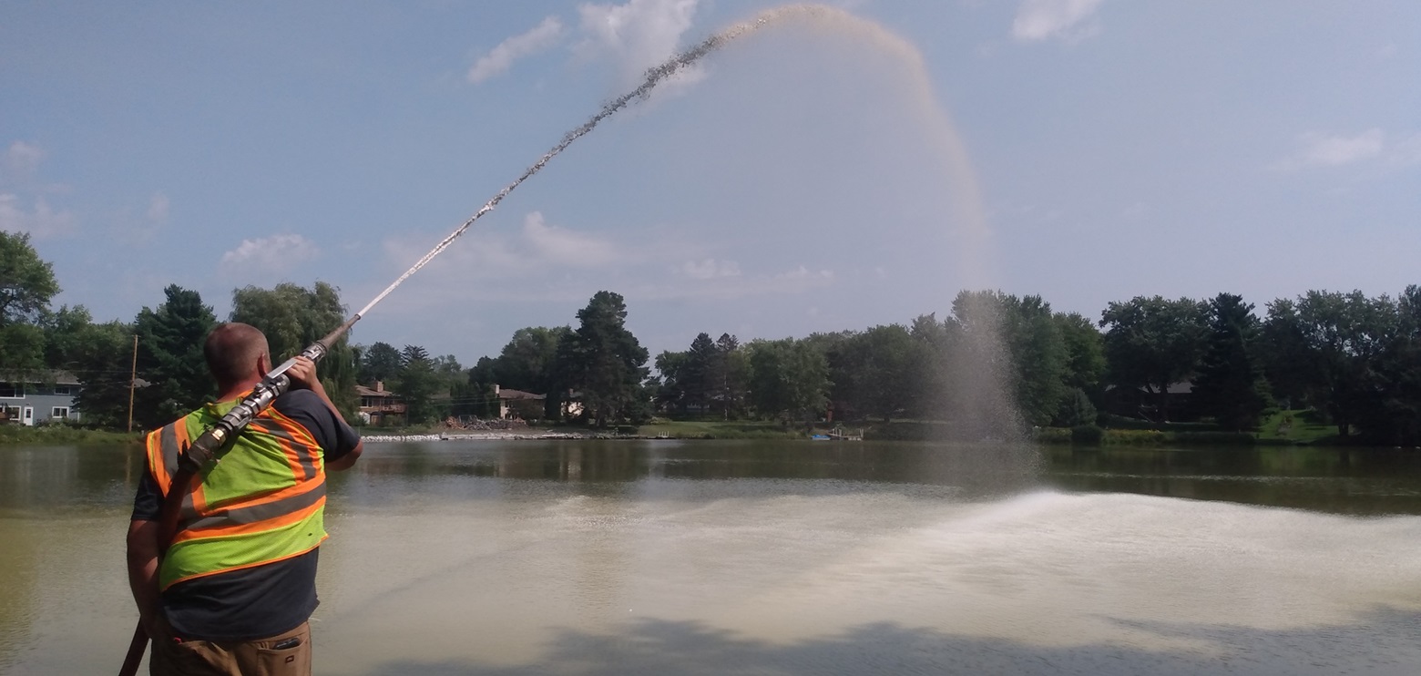 Image slide of Spent lime application, summer 2023.