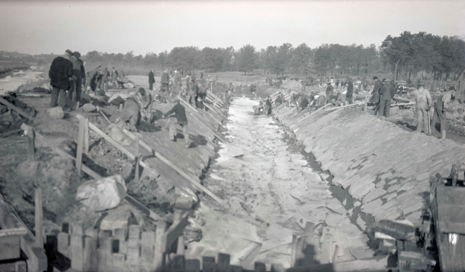 Image slide of Creation of Vadnais-Sucker channel: 1936