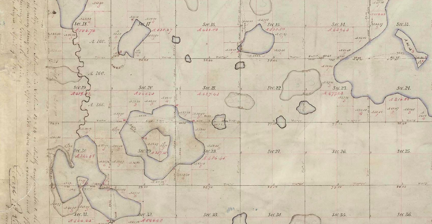 Image slide of Lambert Creek Original MN Territory Plat: 1856