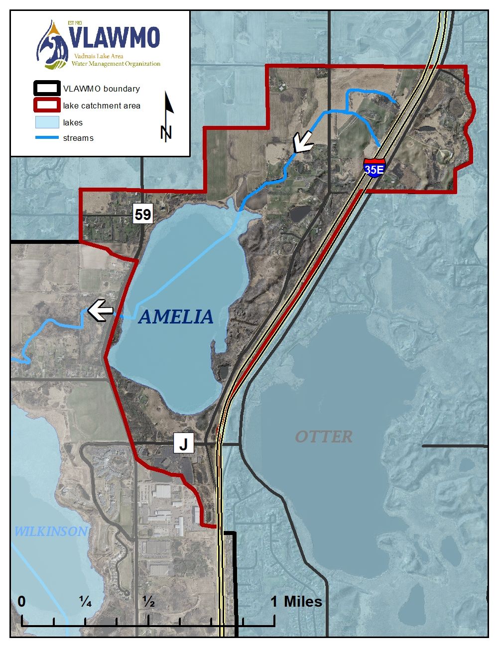 Amelia Lake map image in Lino Lakes