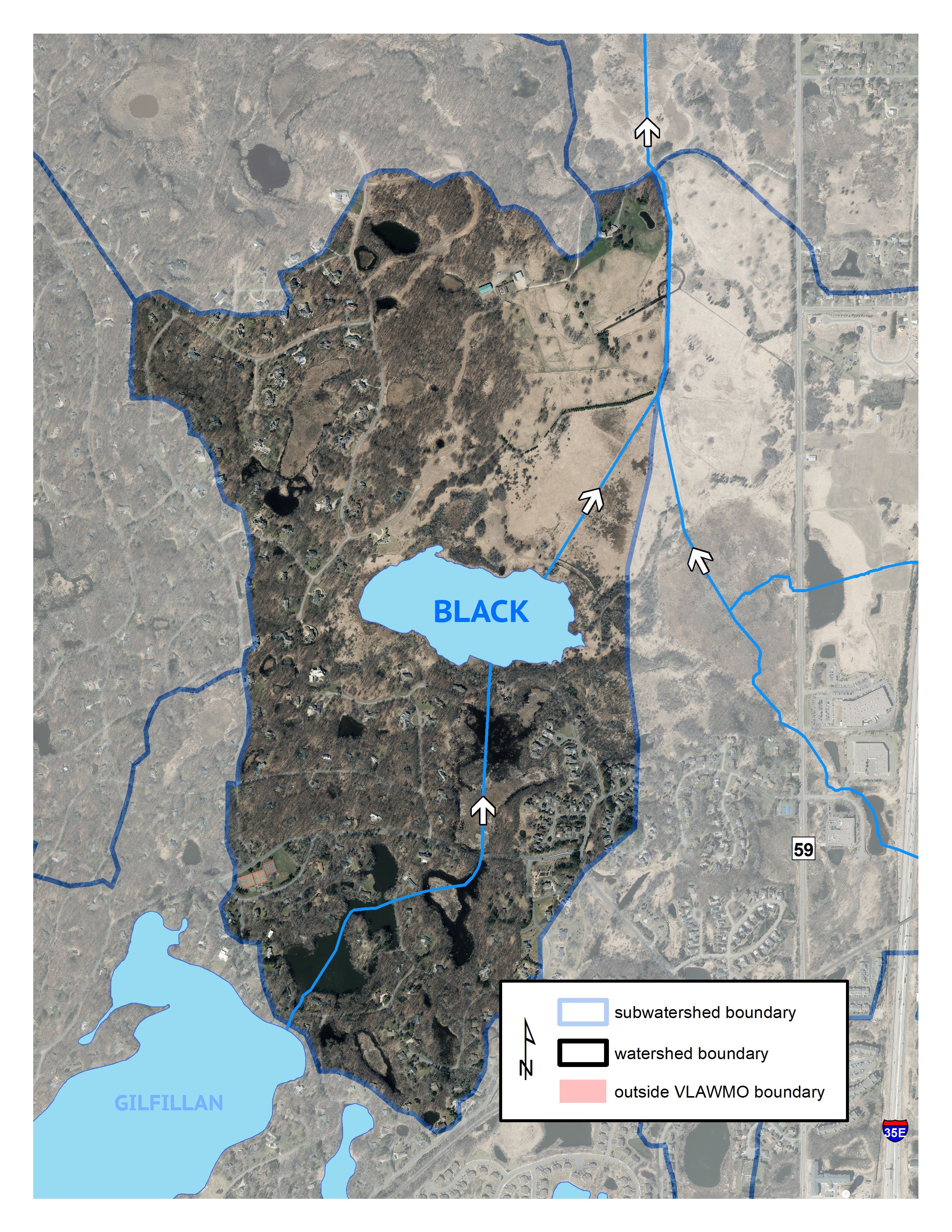 Black Lake map image in North Oaks