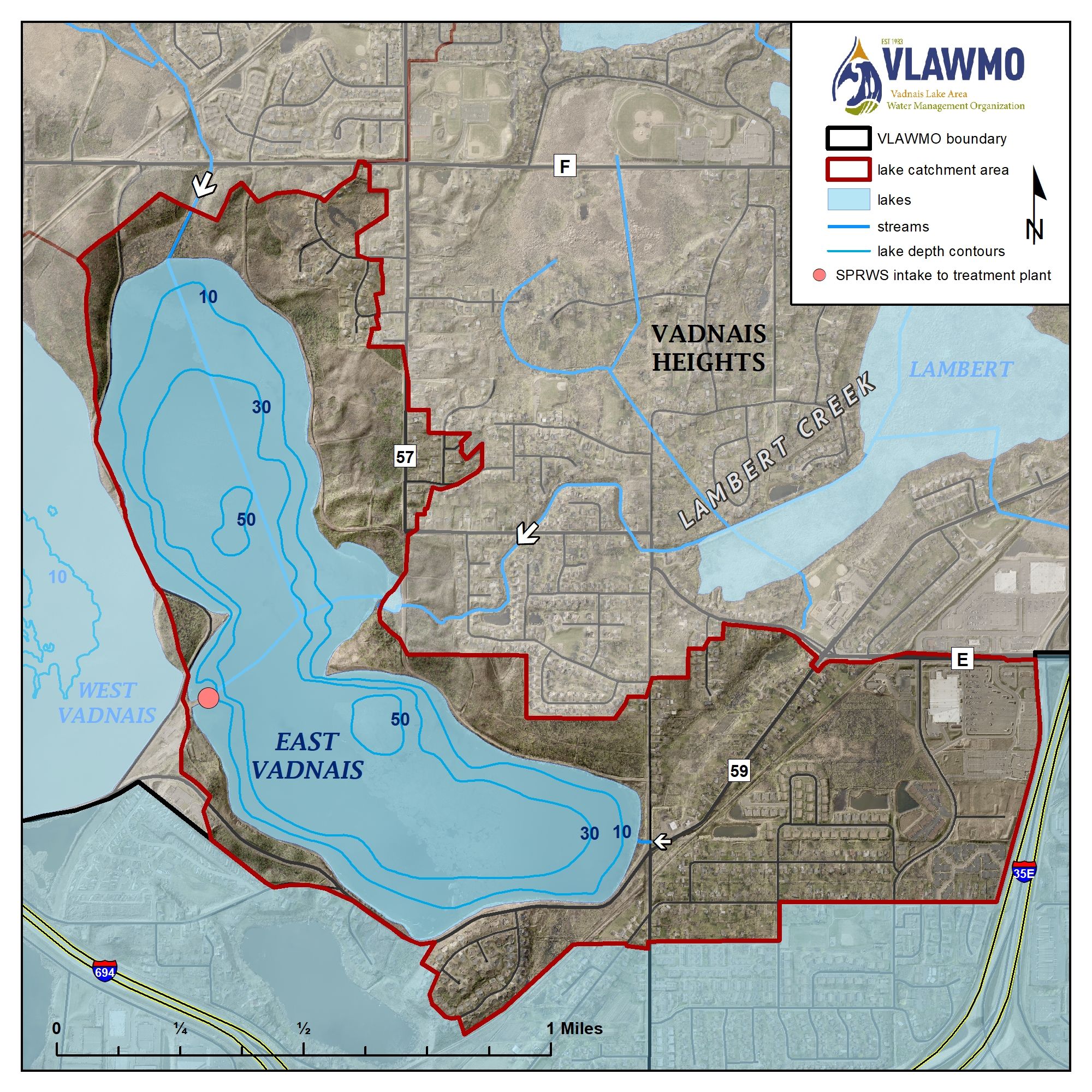 Vadnais Lake map image in Vadnais Heights