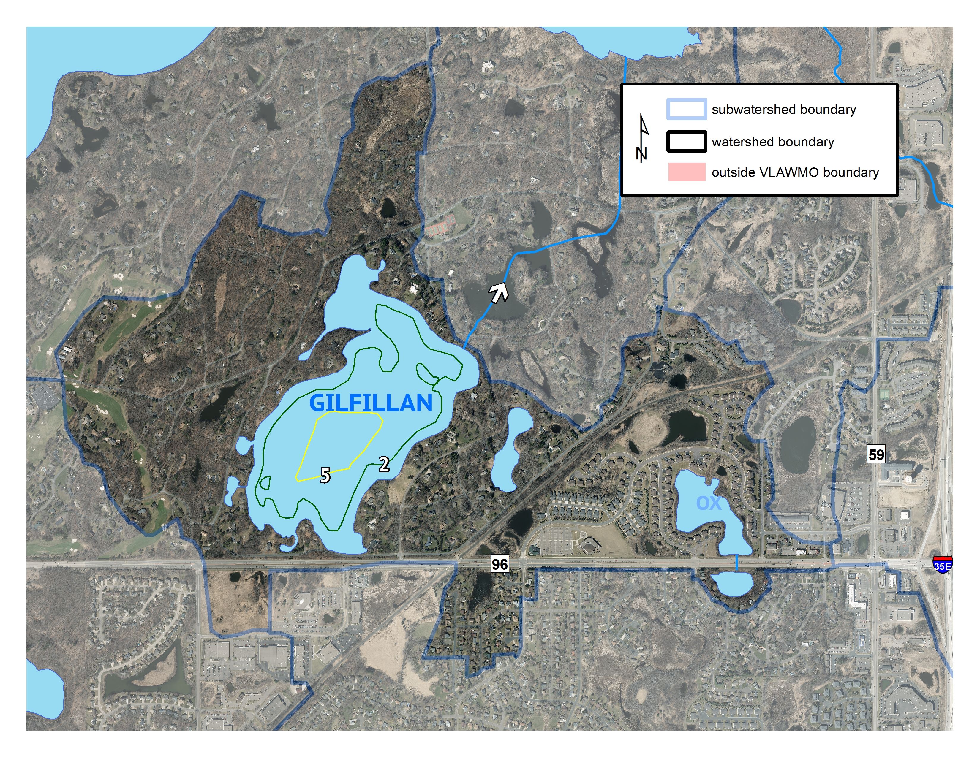 Gilfillan Lake map image in North Oaks
